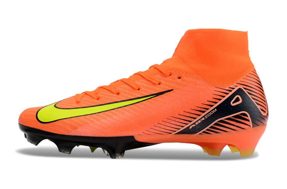 Nike Air Zoom Mercurial Superfly 10 Elite FG Firm Ground Soccer Cleats - Orange/Black/Yellow 2