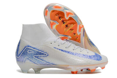 Nike Air Zoom Mercurial Superfly 10 Elite FG Firm Ground Soccer Cleats - Grey/Blue/Orange