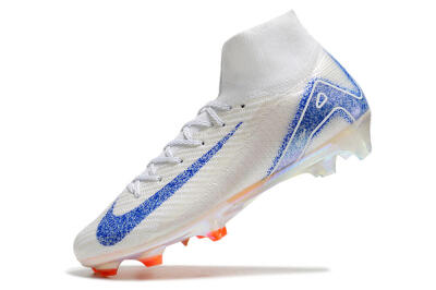 Nike Air Zoom Mercurial Superfly 10 Elite FG Firm Ground Soccer Cleats - Grey/Blue/Orange