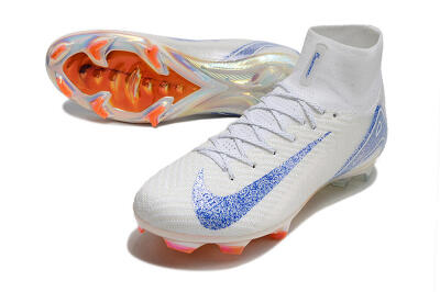 Nike Air Zoom Mercurial Superfly 10 Elite FG Firm Ground Soccer Cleats - Grey/Blue/Orange