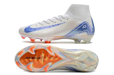 Nike Air Zoom Mercurial Superfly 10 Elite FG Firm Ground Soccer Cleats - Grey/Blue/Orange