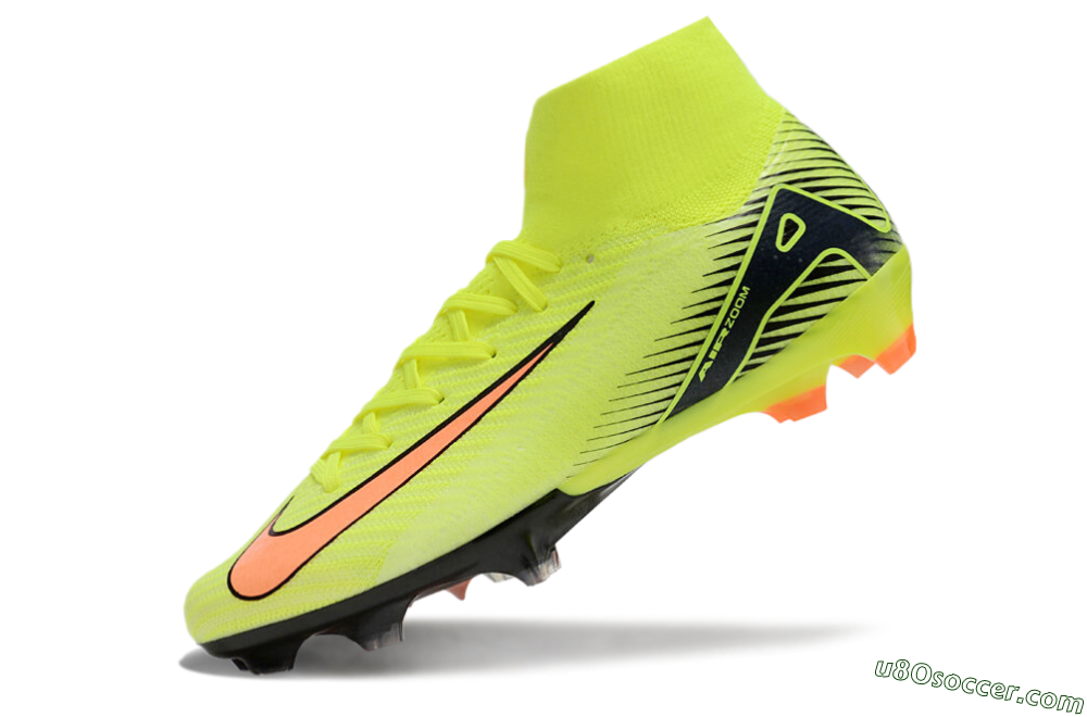 Nike Air Zoom Mercurial Superfly 10 Elite FG Firm Ground Soccer Cleats - Yellow/Black/Orange 5