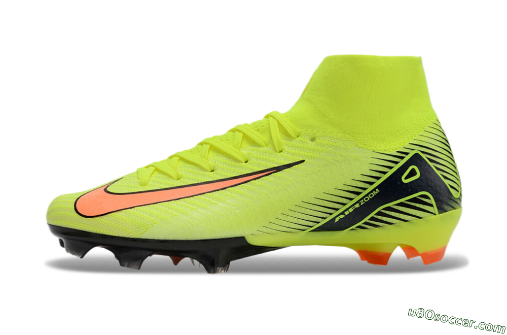 Nike Air Zoom Mercurial Superfly 10 Elite FG Firm Ground Soccer Cleats - Yellow/Black/Orange 2