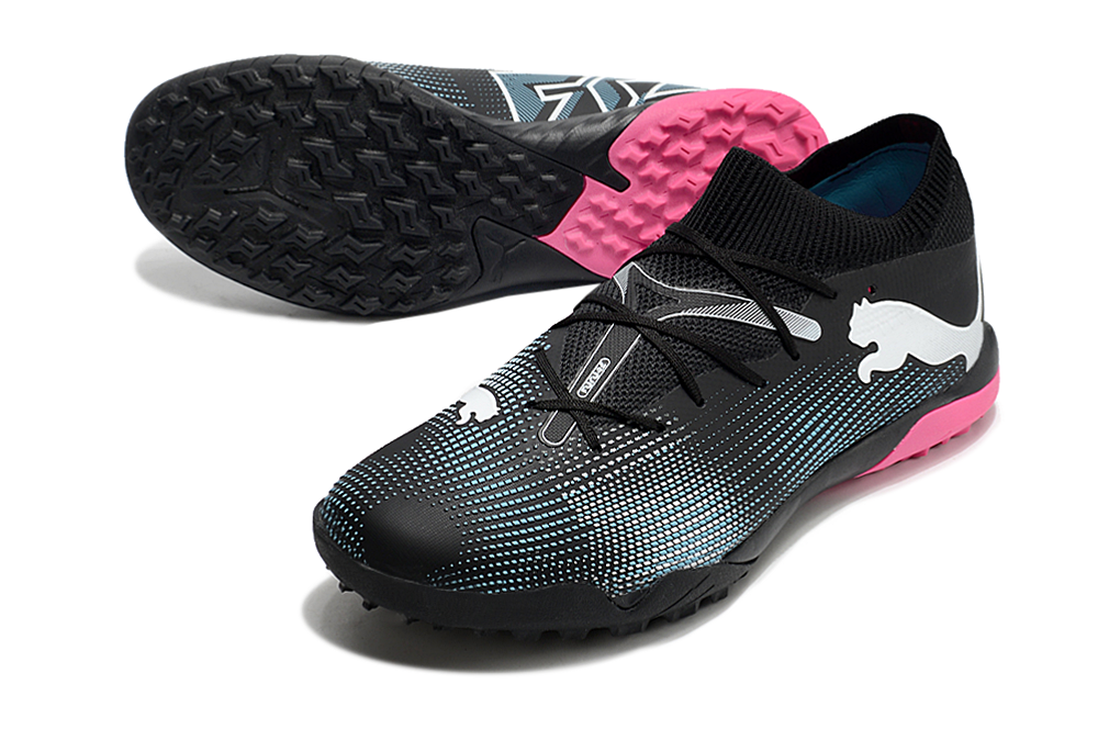 Puma Future Ultimate TF Artificial Turf Soccer Shoes - Black/Blue/White 3