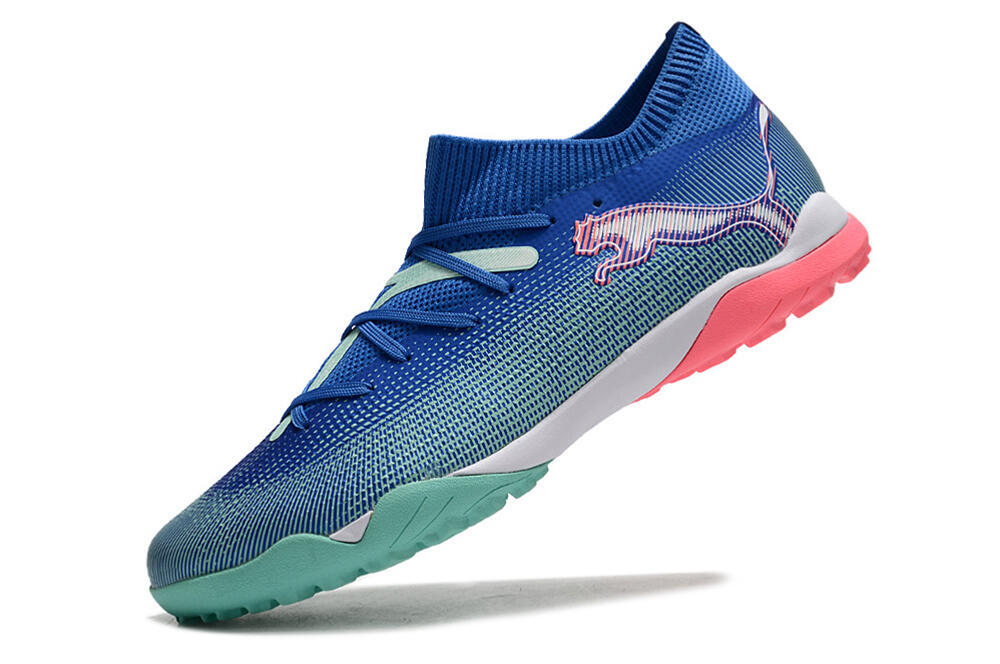 Puma Future Ultimate TF Artificial Turf Soccer Shoes - Blue/White/Pink 5