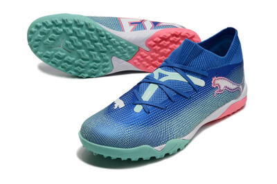 Puma Future Ultimate TF Artificial Turf Soccer Shoes - Blue/White/Pink