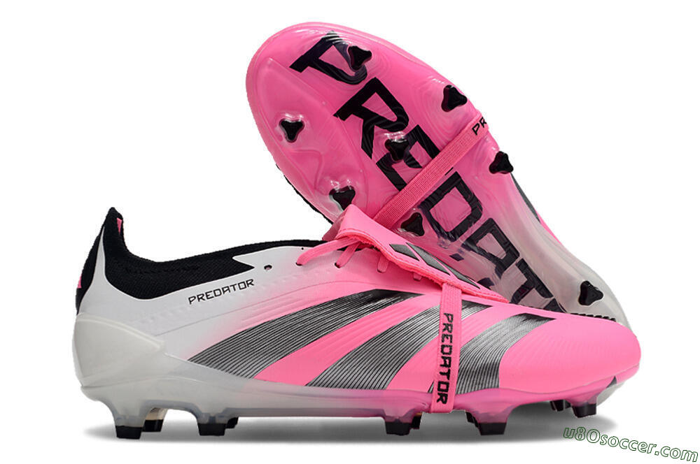Adidas Predator Elite Foldover Tongue FG Firm Ground Soccer Cleats - Pink/Grey/White 1