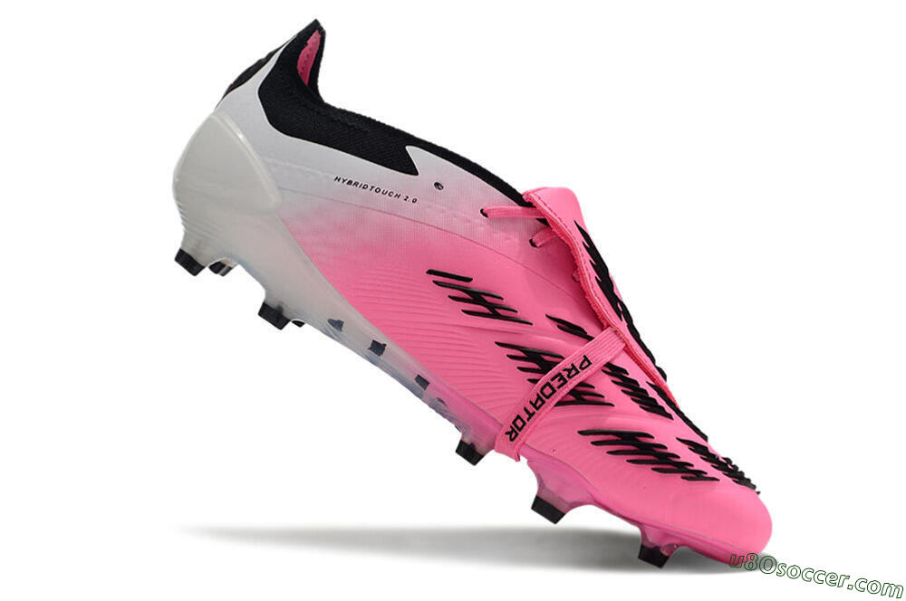 Adidas Predator Elite Foldover Tongue FG Firm Ground Soccer Cleats - Pink/Grey/White 4