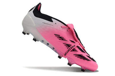 Adidas Predator Elite Foldover Tongue FG Firm Ground Soccer Cleats - Pink/Grey/White
