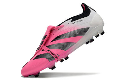 Adidas Predator Elite Foldover Tongue FG Firm Ground Soccer Cleats - Pink/Grey/White