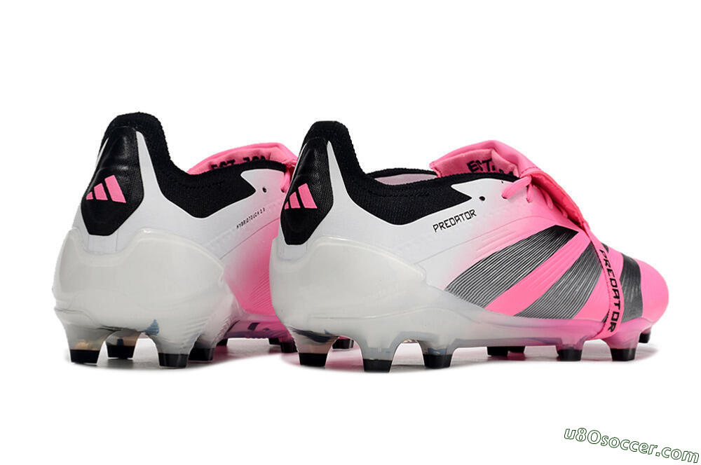 Adidas Predator Elite Foldover Tongue FG Firm Ground Soccer Cleats - Pink/Grey/White 6