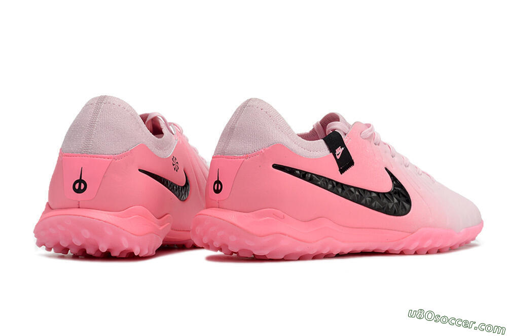 Nike Tiempo Legend 10 Elite TF Artificial Turf Soccer Shoes - Pink/White/Black 6