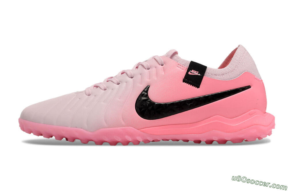Nike Tiempo Legend 10 Elite TF Artificial Turf Soccer Shoes - Pink/White/Black 2