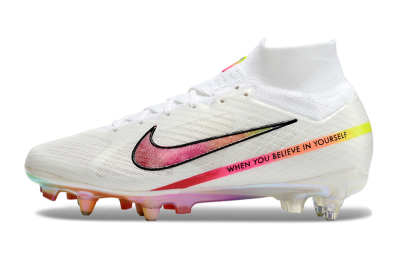 Nike Air Zoom Mercurial Superfly 9 Elite SG Soft Ground Soccer Cleats - White/Pink/Black