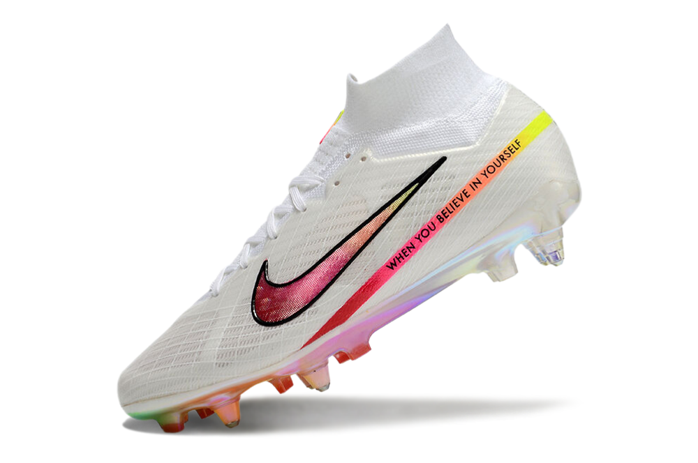 Nike Air Zoom Mercurial Superfly 9 Elite SG Soft Ground Soccer Cleats - White/Pink/Black 4
