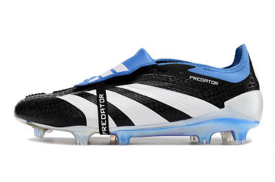 Adidas Predator Elite Foldover Tongue FG Firm Ground Soccer Cleats - Black/Blue/White