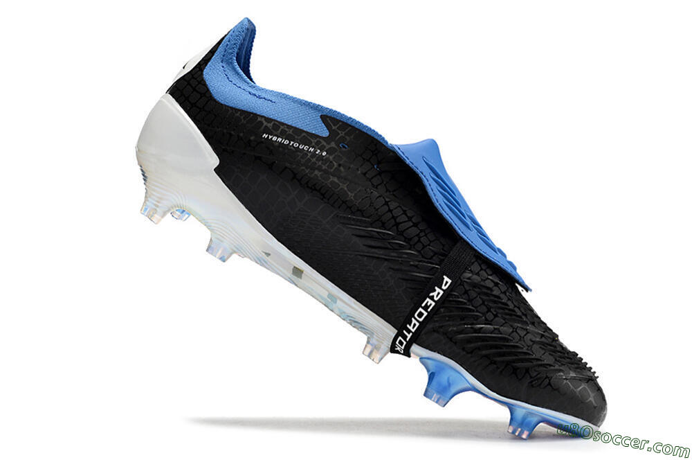 Adidas Predator Elite Foldover Tongue FG Firm Ground Soccer Cleats - Black/Blue/White 4