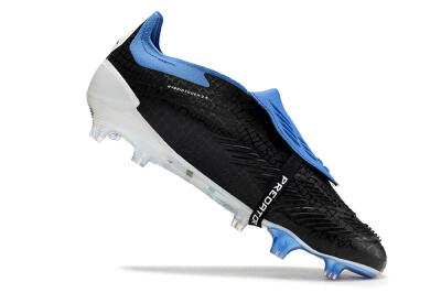 Adidas Predator Elite Foldover Tongue FG Firm Ground Soccer Cleats - Black/Blue/White