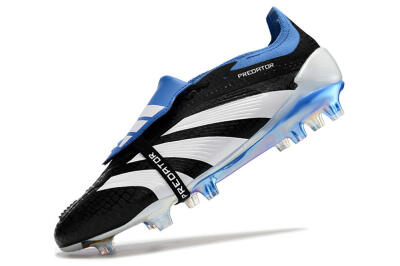 Adidas Predator Elite Foldover Tongue FG Firm Ground Soccer Cleats - Black/Blue/White