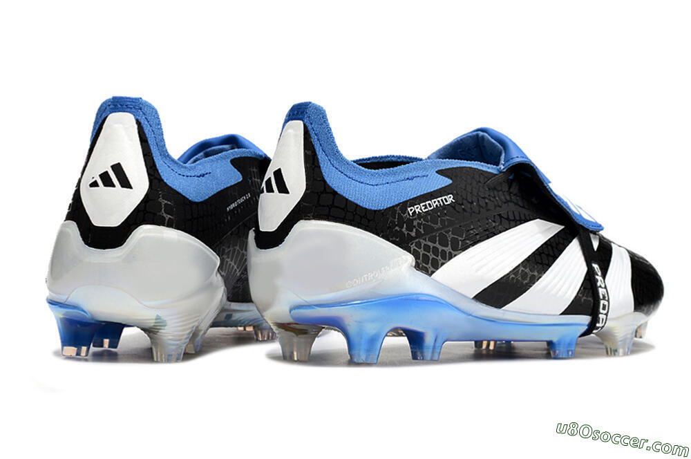Adidas Predator Elite Foldover Tongue FG Firm Ground Soccer Cleats - Black/Blue/White 6