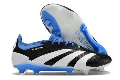 Adidas Predator Accuracy+ FG Firm Ground Soccer Cleats - Black/White/Blue
