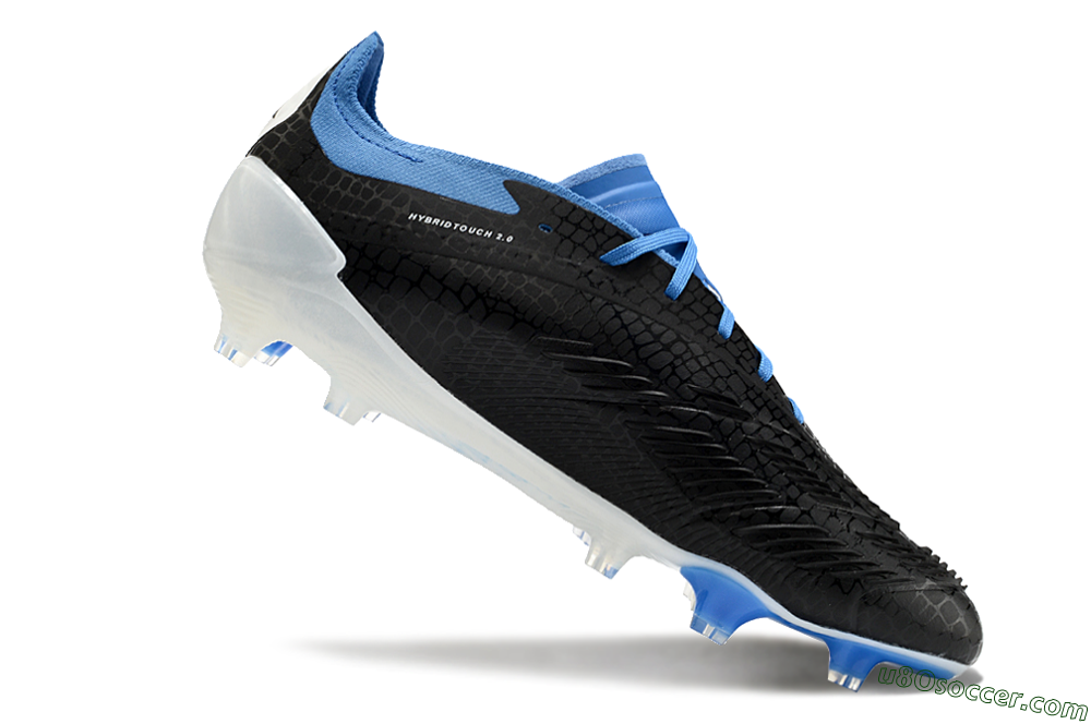 Adidas Predator Accuracy+ FG Firm Ground Soccer Cleats - Black/White/Blue 3