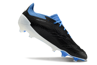 Adidas Predator Accuracy+ FG Firm Ground Soccer Cleats - Black/White/Blue