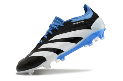 Adidas Predator Accuracy+ FG Firm Ground Soccer Cleats - Black/White/Blue