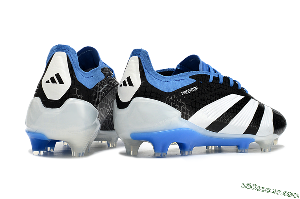 Adidas Predator Accuracy+ FG Firm Ground Soccer Cleats - Black/White/Blue 5