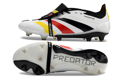 Adidas Predator Elite Foldover Tongue FG Firm Ground Soccer Cleats - White/Black/Red/Yellow
