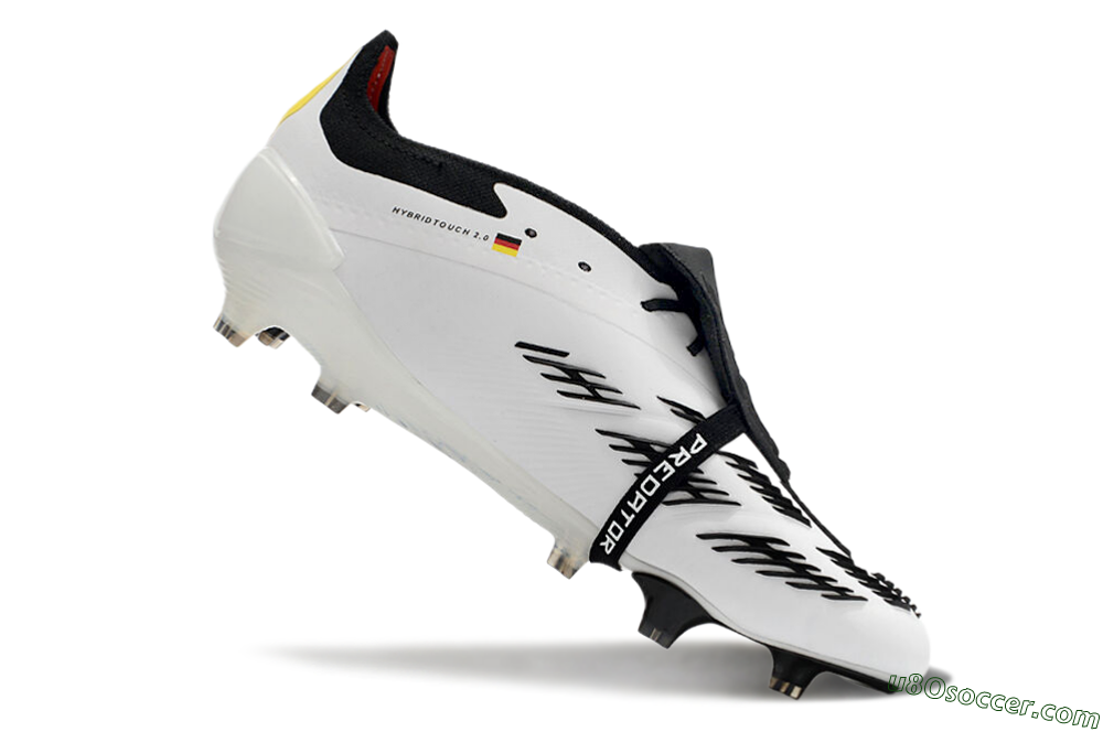 Adidas Predator Elite Foldover Tongue FG Firm Ground Soccer Cleats - White/Black/Red/Yellow 4