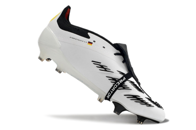 Adidas Predator Elite Foldover Tongue FG Firm Ground Soccer Cleats - White/Black/Red/Yellow