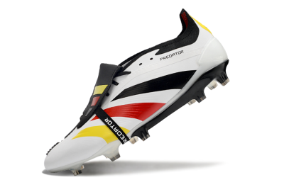 Adidas Predator Elite Foldover Tongue FG Firm Ground Soccer Cleats - White/Black/Red/Yellow