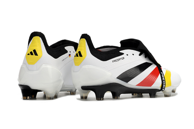 Adidas Predator Elite Foldover Tongue FG Firm Ground Soccer Cleats - White/Black/Red/Yellow