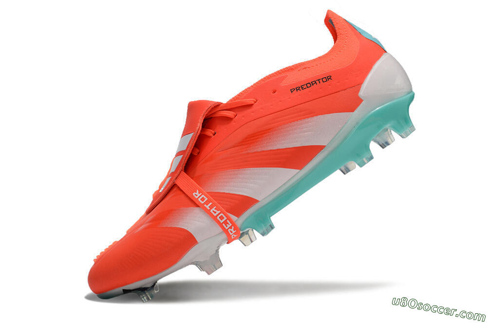 Adidas Predator Elite Foldover Tongue FG Firm Ground Soccer Cleats - Red/White/Green 5