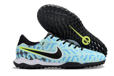 Nike Tiempo Legend 10 Pro TF Artificial Turf Soccer Shoes - Blue/Black/Yellow