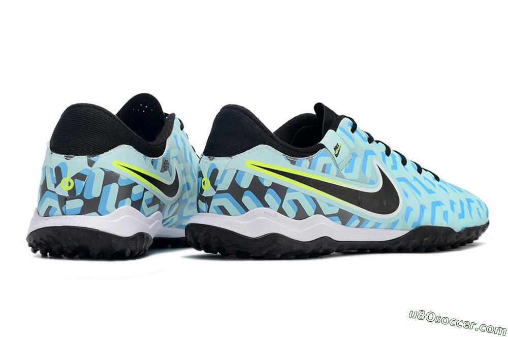 Nike Tiempo Legend 10 Pro TF Artificial Turf Soccer Shoes - Blue/Black/Yellow 6