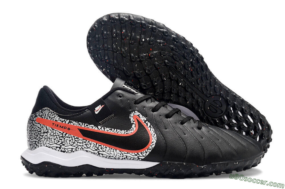Nike Tiempo Legend 10 Pro TF Artificial Turf Soccer Shoes - Black/Silver/Red 1