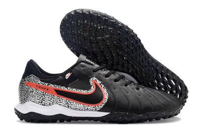 Nike Tiempo Legend 10 Pro TF Artificial Turf Soccer Shoes - Black/Silver/Red