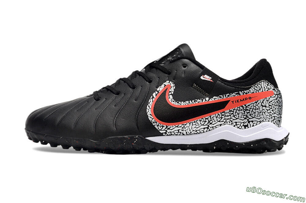 Nike Tiempo Legend 10 Pro TF Artificial Turf Soccer Shoes - Black/Silver/Red 2