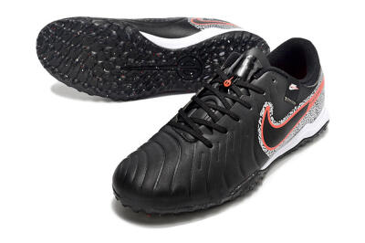 Nike Tiempo Legend 10 Pro TF Artificial Turf Soccer Shoes - Black/Silver/Red