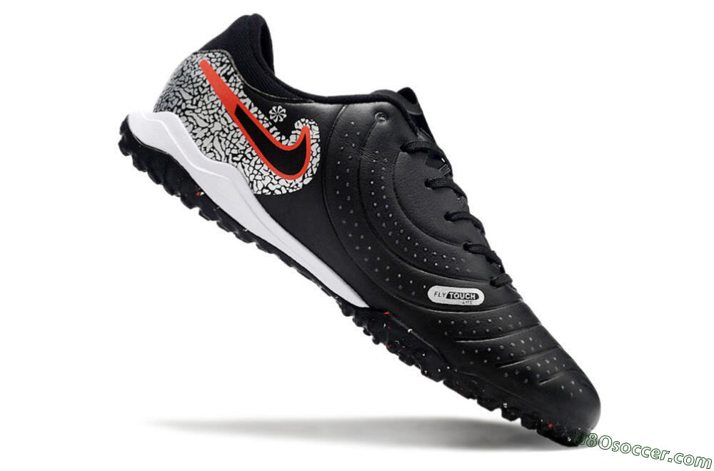 Nike Tiempo Legend 10 Pro TF Artificial Turf Soccer Shoes - Black/Silver/Red 4