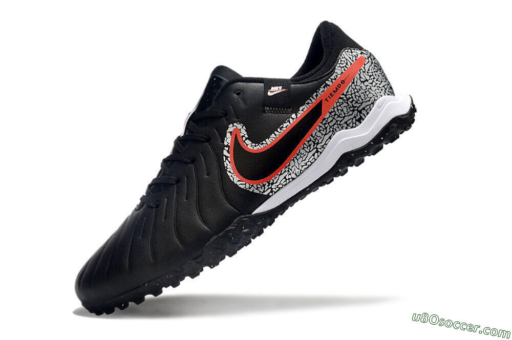 Nike Tiempo Legend 10 Pro TF Artificial Turf Soccer Shoes - Black/Silver/Red 5
