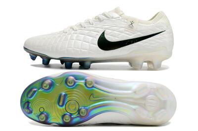 Nike Tiempo Legend 10 Elite FG Firm Ground Soccer Cleats - White/Blue
