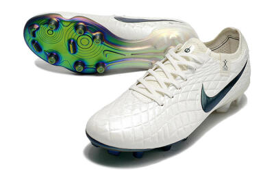 Nike Tiempo Legend 10 Elite FG Firm Ground Soccer Cleats - White/Blue