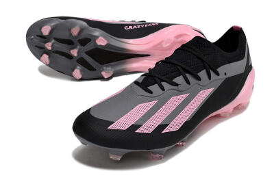 Adidas X 23 Crazyfast.1 FG Firm Ground Soccer Cleats - Black/Pink