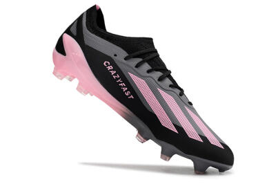 Adidas X 23 Crazyfast.1 FG Firm Ground Soccer Cleats - Black/Pink