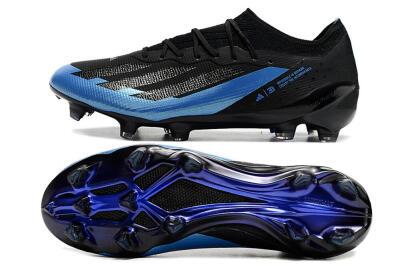 Adidas X Crazyfast.1 FG Firm Ground Soccer Cleats - Black/Blue/Gold