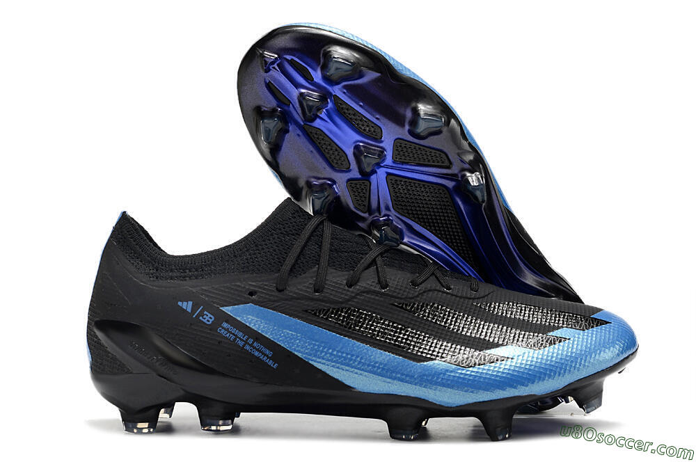 Adidas X Crazyfast.1 FG Firm Ground Soccer Cleats - Black/Blue/Gold 1
