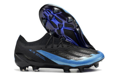 Adidas X Crazyfast.1 FG Firm Ground Soccer Cleats - Black/Blue/Gold